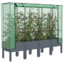 Arriate con cubierta invernadero aspecto ratán 160x40x140 cm de , Maceteros y jardineras - Ref: Foro24-4015835, Precio: 129,4...