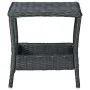 Mesa de jardín ratán sintético gris oscuro 45x45x46,5 cm de vidaXL, Mesas de jardín - Ref: Foro24-313306, Precio: 54,45 €, De...