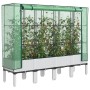 Arriate con cubierta invernadero aspecto ratán 160x40x140 cm de , Maceteros y jardineras - Ref: Foro24-4015849, Precio: 110,6...
