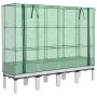 Arriate con cubierta invernadero aspecto ratán 160x40x140 cm de , Maceteros y jardineras - Ref: Foro24-4015849, Precio: 110,6...