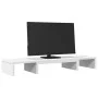 Soporte elevador pantalla ajustable madera blanco 80x24x10,5 cm de , Bases y elevadores para ordenadores - Ref: Foro24-854634...