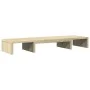 Soporte elevador pantalla ajustable roble Sonoma 80x24x10,5 cm de , Bases y elevadores para ordenadores - Ref: Foro24-854636,...
