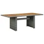 Mesa de jardín ratán sintético madera maciza acacia gris claro de vidaXL, Mesas de jardín - Ref: Foro24-313312, Precio: 171,8...