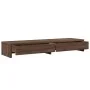 Soporte de monitor con cajones madera marrón roble 100x27x15 cm de , Bases y elevadores para ordenadores - Ref: Foro24-854676...