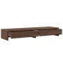 Soporte de monitor con cajones madera marrón roble 100x27x15 cm de , Bases y elevadores para ordenadores - Ref: Foro24-854676...