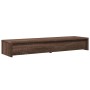 Soporte de monitor con cajones madera marrón roble 100x27x15 cm de , Bases y elevadores para ordenadores - Ref: Foro24-854676...