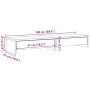 Soporte de monitor con cajones madera marrón roble 100x27x15 cm de , Bases y elevadores para ordenadores - Ref: Foro24-854676...