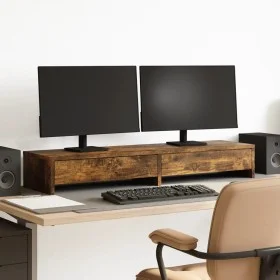 Soporte monitor y cajones madera roble ahumado 100x27x15 cm de , Bases y elevadores para ordenadores - Ref: Foro24-854674, Pr...