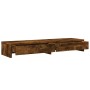 Soporte monitor y cajones madera roble ahumado 100x27x15 cm de , Bases y elevadores para ordenadores - Ref: Foro24-854674, Pr...