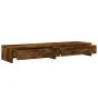 Soporte monitor y cajones madera roble ahumado 100x27x15 cm de , Bases y elevadores para ordenadores - Ref: Foro24-854674, Pr...