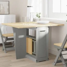 Mesa de comedor plegable mariposa Corona madera maciza gris by , Kitchen and dining tables - Ref: Foro24-4013437, Price: 202,...