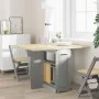 Mesa de comedor plegable mariposa Corona madera maciza gris de , Mesas de cocina y de comedor - Ref: Foro24-4013437, Precio: ...