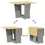 Mesa de comedor plegable mariposa Corona madera maciza gris de , Mesas de cocina y de comedor - Ref: Foro24-4013437, Precio: ...