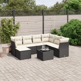 Set de sofás de jardín 8 piezas y cojines ratán sintético negro de , Conjuntos de jardín - Ref: Foro24-3263222, Precio: 468,6...