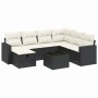 Set de sofás de jardín 8 piezas y cojines ratán sintético negro de , Conjuntos de jardín - Ref: Foro24-3263532, Precio: 437,2...