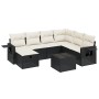 Set de sofás de jardín 8 piezas y cojines ratán sintético negro de , Conjuntos de jardín - Ref: Foro24-3263842, Precio: 442,1...