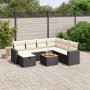 Set de sofás de jardín 8 piezas y cojines ratán sintético negro de , Conjuntos de jardín - Ref: Foro24-3264850, Precio: 432,5...