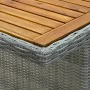Mesa de jardín ratán sintético madera maciza acacia gris claro de vidaXL, Mesas de jardín - Ref: Foro24-313312, Precio: 171,8...