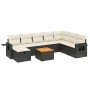 Set de sofás de jardín 8 piezas y cojines ratán sintético negro de , Conjuntos de jardín - Ref: Foro24-3264983, Precio: 485,2...