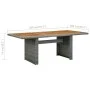 Mesa de jardín ratán sintético madera maciza acacia gris claro de vidaXL, Mesas de jardín - Ref: Foro24-313312, Precio: 171,8...