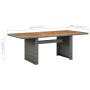 Mesa de jardín ratán sintético madera maciza acacia gris claro de vidaXL, Mesas de jardín - Ref: Foro24-313312, Precio: 173,6...