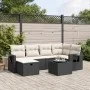 Set de comedor de jardín 7 pzas y cojines ratán sintético negro de , Conjuntos de jardín - Ref: Foro24-3263802, Precio: 421,0...