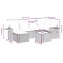Set de comedor de jardín 7 pzas y cojines ratán sintético negro de , Conjuntos de jardín - Ref: Foro24-3263802, Precio: 421,0...