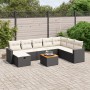 Set de sofás de jardín 8 piezas y cojines ratán sintético negro de , Conjuntos de jardín - Ref: Foro24-3264871, Precio: 480,5...