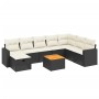 Set de sofás de jardín 8 piezas y cojines ratán sintético negro de , Conjuntos de jardín - Ref: Foro24-3264871, Precio: 480,5...