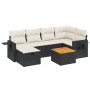 Set de comedor de jardín 7 pzas y cojines ratán sintético negro de , Conjuntos de jardín - Ref: Foro24-3264948, Precio: 404,7...