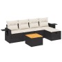 Set de sofás de jardín 6 piezas y cojines ratán sintético negro de , Conjuntos de jardín - Ref: Foro24-3264941, Precio: 333,2...