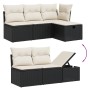 Set de sofás de jardín 6 piezas y cojines ratán sintético negro de , Conjuntos de jardín - Ref: Foro24-3264941, Precio: 333,2...
