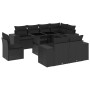 Set de sofás de jardín 8 piezas y cojines ratán sintético negro de , Conjuntos de jardín - Ref: Foro24-3269295, Precio: 718,8...