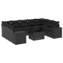 Set de sofás de jardín 10 pzas cojines ratán sintético negro de , Conjuntos de jardín - Ref: Foro24-3269365, Precio: 698,84 €...