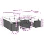 Set de sofás de jardín 10 pzas cojines ratán sintético negro de , Conjuntos de jardín - Ref: Foro24-3269365, Precio: 698,84 €...