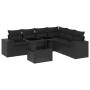 Set de sofás de jardín 7 pzas con cojines ratán sintético negro de , Conjuntos de jardín - Ref: Foro24-3269185, Precio: 532,8...