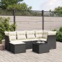 Set de comedor de jardín 7 pzas y cojines ratán sintético negro de , Conjuntos de jardín - Ref: Foro24-3263182, Precio: 399,0...