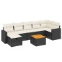 Set de sofás de jardín 8 piezas y cojines ratán sintético negro de , Conjuntos de jardín - Ref: Foro24-3264843, Precio: 432,5...