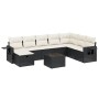 Set de sofás de jardín 8 piezas y cojines ratán sintético negro de , Conjuntos de jardín - Ref: Foro24-3263902, Precio: 498,1...