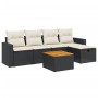 Set de sofás de jardín 6 piezas y cojines ratán sintético negro de , Conjuntos de jardín - Ref: Foro24-3264829, Precio: 327,8...