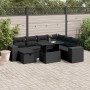 Set de sofás de jardín 8 piezas y cojines ratán sintético negro de , Conjuntos de jardín - Ref: Foro24-3275315, Precio: 583,6...