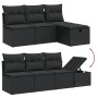 Set de sofás de jardín 8 piezas y cojines ratán sintético negro de , Conjuntos de jardín - Ref: Foro24-3275315, Precio: 583,6...