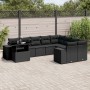 Set de sofás de jardín 10 pzas cojines ratán sintético negro de , Conjuntos de jardín - Ref: Foro24-3269395, Precio: 698,84 €...