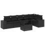 Set de sofás de jardín 7 pzas con cojines ratán sintético negro de , Conjuntos de jardín - Ref: Foro24-3269175, Precio: 532,8...