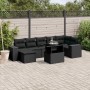 Set de sofás de jardín 8 piezas y cojines ratán sintético negro de , Conjuntos de jardín - Ref: Foro24-3269315, Precio: 567,6...