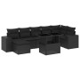 Set de sofás de jardín 8 piezas y cojines ratán sintético negro de , Conjuntos de jardín - Ref: Foro24-3269315, Precio: 567,6...
