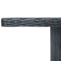 Mesa de jardín de ratán sintético y vidrio templado gris oscuro de vidaXL, Mesas de jardín - Ref: Foro24-313309, Precio: 196,...