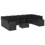 Set de sofás de jardín 11 pzas y cojines ratán sintético negro de , Conjuntos de jardín - Ref: Foro24-3269405, Precio: 775,91...