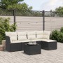 Set de sofás de jardín 6 piezas y cojines ratán sintético negro de , Conjuntos de jardín - Ref: Foro24-3263142, Precio: 324,5...