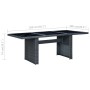 Mesa de jardín de ratán sintético y vidrio templado gris oscuro de vidaXL, Mesas de jardín - Ref: Foro24-313309, Precio: 196,...